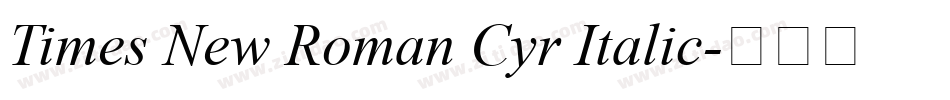 Times New Roman Cyr Italic字体转换